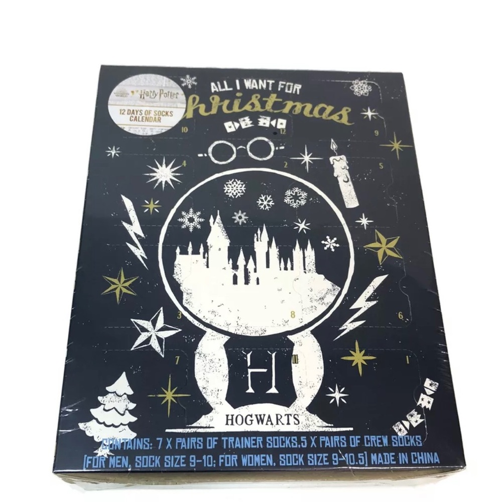 Harry Potter Hogwarts 12 Days of Socks Advent